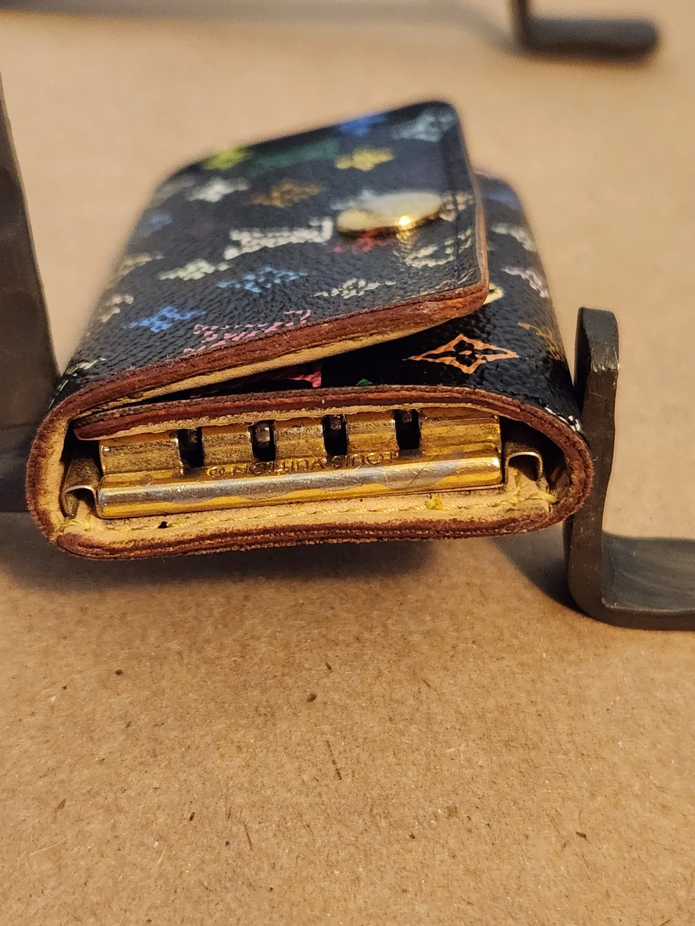 Louis Vuitton Vintage Multicolor Monogram Murakami Black 4-Key Case